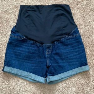Maternity jean shorts